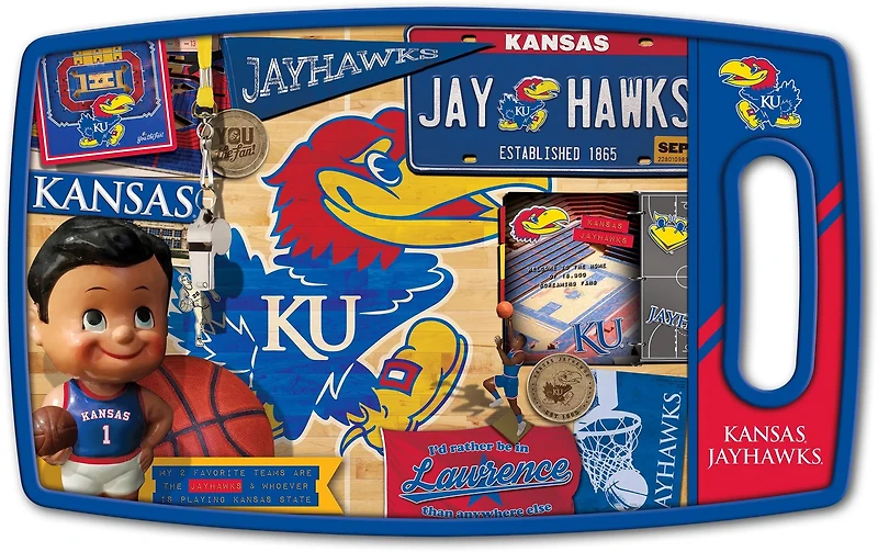 YouTheFan University Of Kansas Retro Series Cutting Board