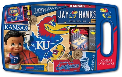 YouTheFan University Of Kansas Retro Series Cutting Board