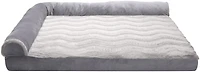 FurHaven Deluxe Wave Fur Chaise Lounge Jumbo Pet Bed