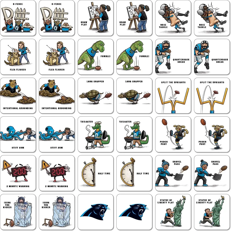 YouTheFan Carolina Panthers Memory Match Game