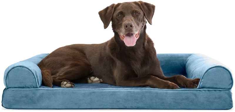 FurHaven Orthopedic Velvet Large Sofa Pet Bed