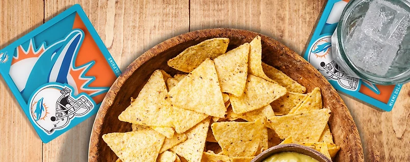 YouTheFan Miami Dolphins 3D Series Coasters 2-Pack