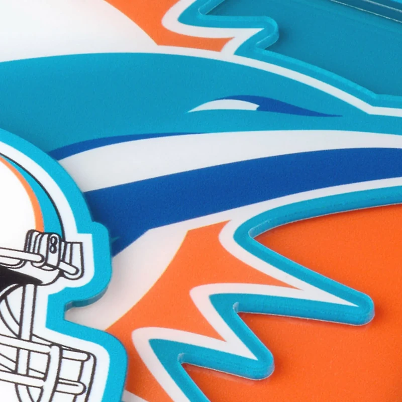YouTheFan Miami Dolphins 3D Series Coasters 2-Pack