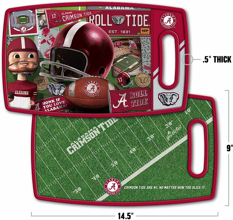 YouTheFan University Of Alabama Retro Series Cutting Board
