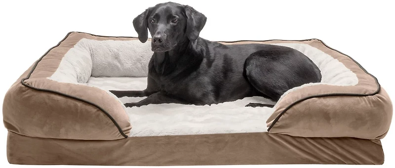 FurHaven Jumbo Velvet Waves Pet Dog Bed