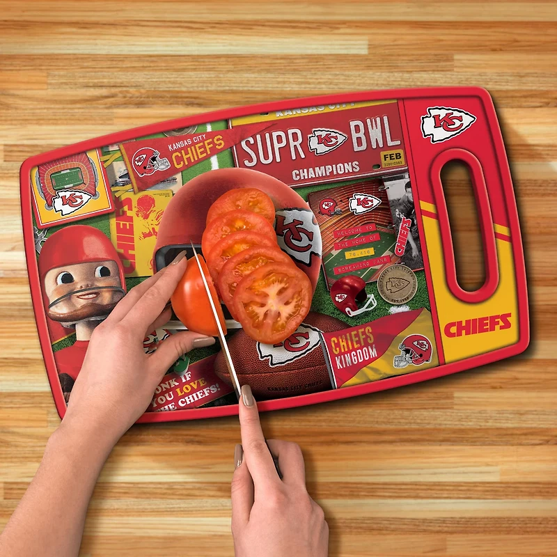 YouTheFan Kansas City Chiefs Retro Series Cutting Board