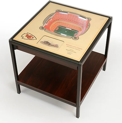 YouTheFan Kansas City Chiefs 25-Layer StadiumViews Lighted End Table
