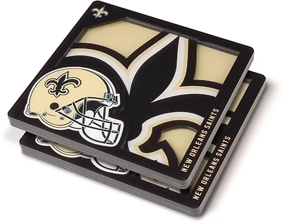 YouTheFan New Orleans Saints 3D Series Coasters 2-Pack