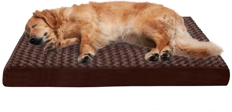 FurHaven Deluxe Ultra Plush Orthopedic Jumbo Mattress Pet Bed