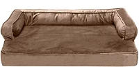 FurHaven Plush Velvet Comfy Couch Orthopedic Medium Sofa Pet Bed