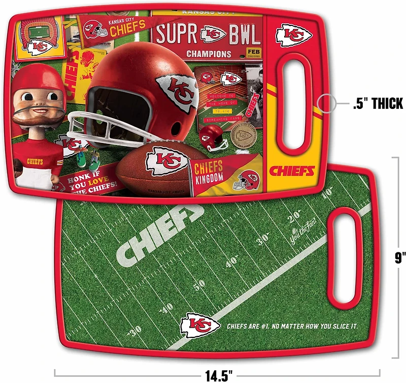 YouTheFan Kansas City Chiefs Retro Series Cutting Board
