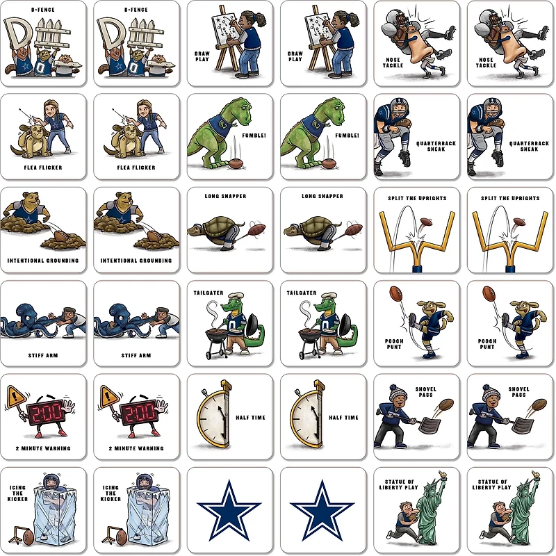 YouTheFan Dallas Cowboys Memory Match Game