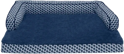 FurHaven Plush Decor Comfy Couch Orthopedic Large Sofa Pet Bed