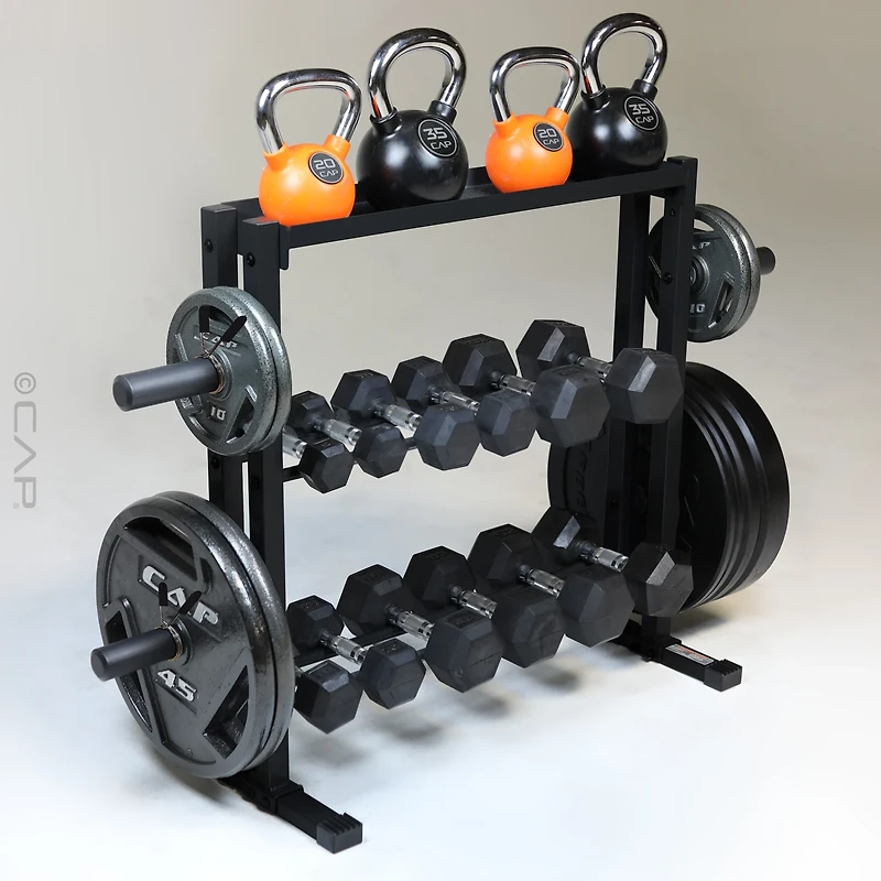 CAP Barbell 3-Tier Horizontal Free Weight Rack