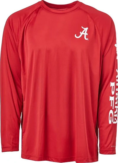 Columbia Sportswear Men's University of Alabama PFG Terminal Tackle Big Long Sleeve T-shirt