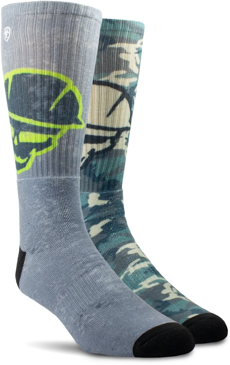 Ariat Men's Roughneck Graphic Crew Socks