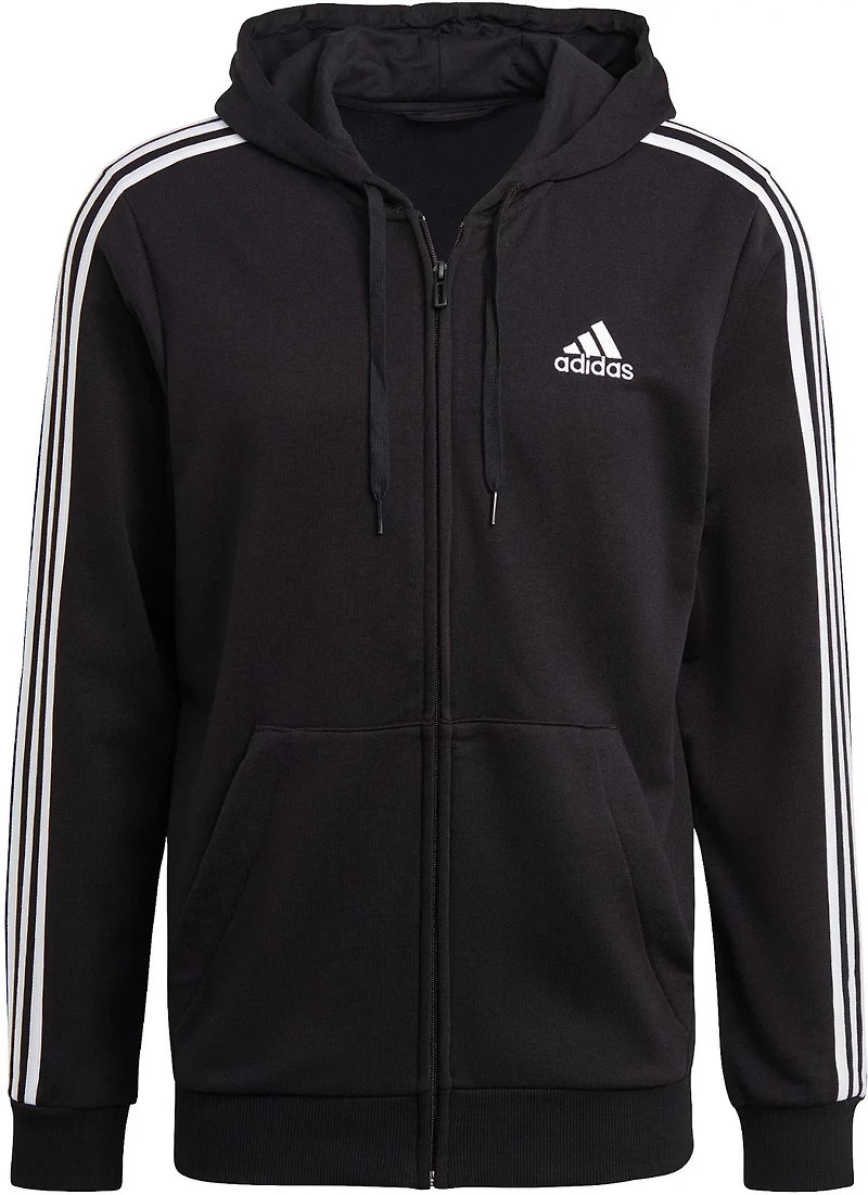 adidas Men's Essentials French Terry 3S Full Zip Hoodie