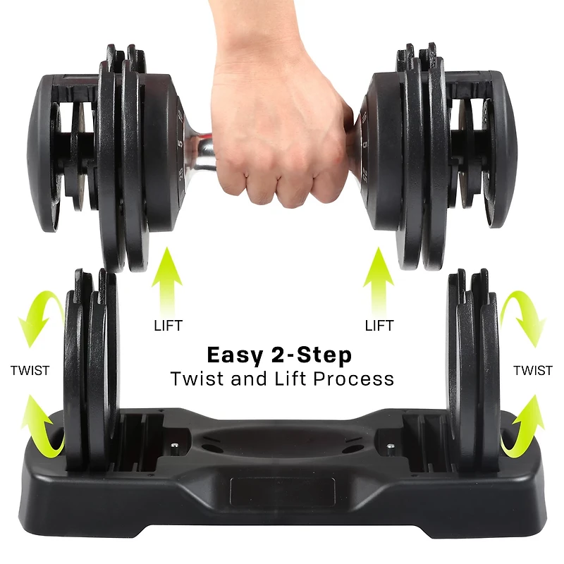 PRCTZ 11-55 lb Adjustable Dumbbell
