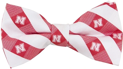 Eagles Wings University of Nebraska Woven Polyester Checkered Bow Tie