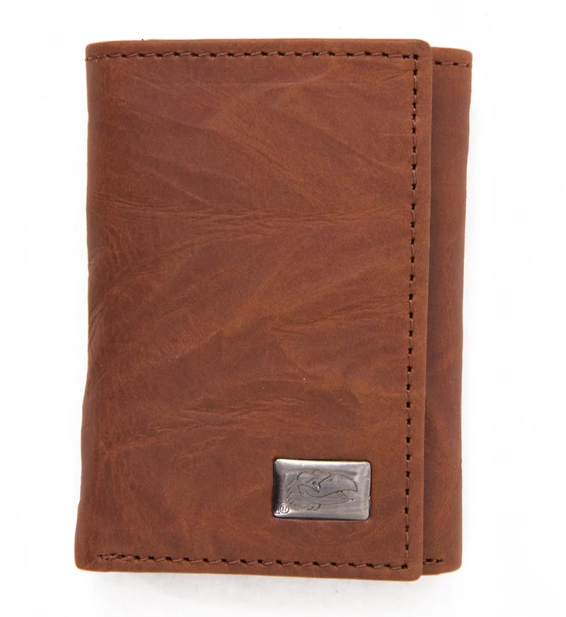 Eagles Wings University of Kansas Leather Tri-Fold Wallet
