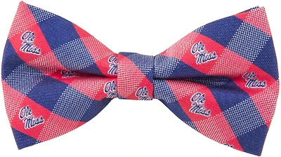 Eagles Wings University of Mississippi Woven Polyester Checkered Bow Tie