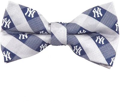 Eagles Wings New York Yankees Woven Polyester Checkered Bow Tie