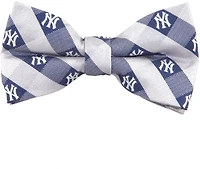 Eagles Wings New York Yankees Woven Polyester Checkered Bow Tie