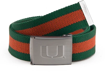 Eagles Wings University of Miami Fabric Belt