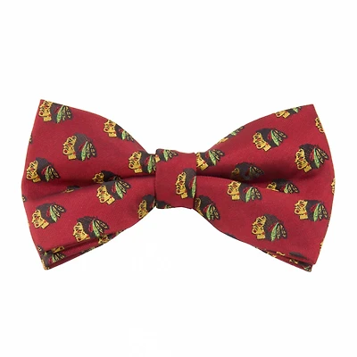 Eagles Wings Chicago Blackhawks Woven Polyester Repeat Bow Tie