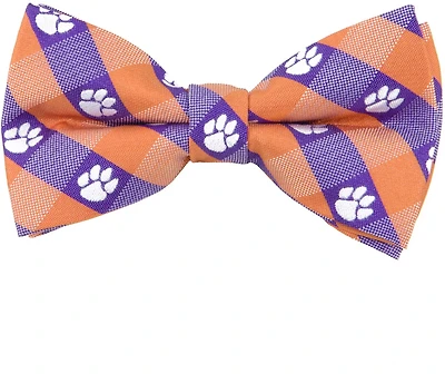 Eagle Wings Men's Clemson University Checkered Bowtie