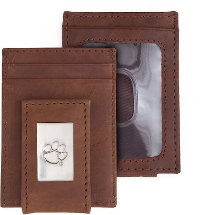 Eagles Wings Clemson University Leather Flip Wallet