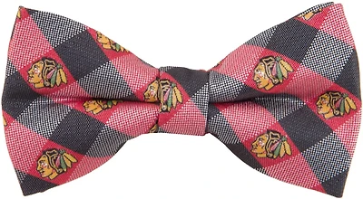 Eagles Wings Chicago Blackhawks Woven Polyester Checkered Bow Tie