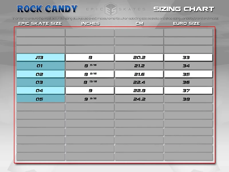 Epic Skates Youth Rock Candy Roller Skates