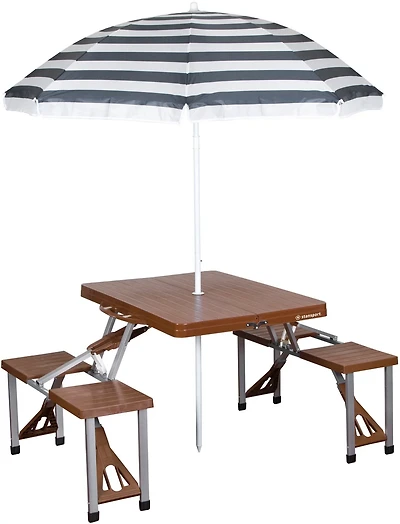 Stansport Picnic Table and Umbrella Combo