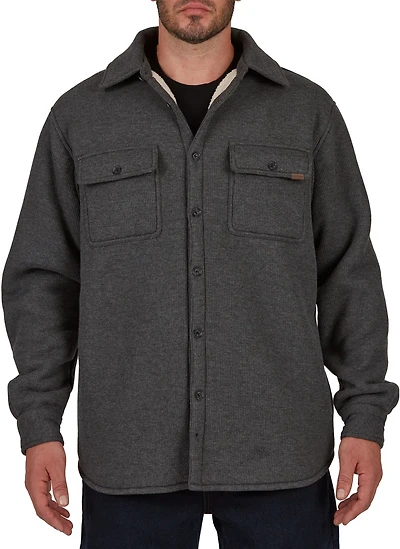 Smith's Workwear Men's Sherpa Lined Microfleece Shirt Jacket