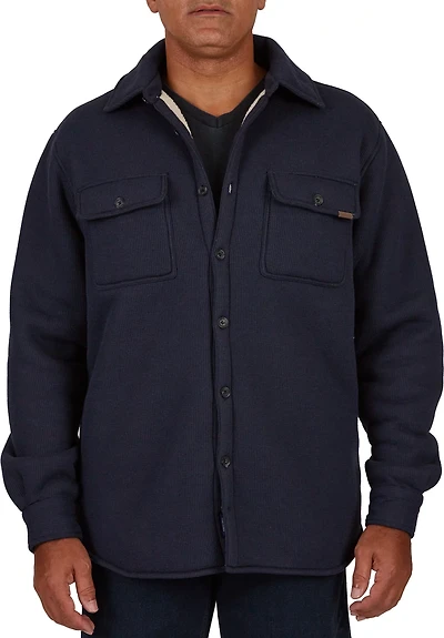 Smith's Workwear Men's Sherpa Lined Microfleece Shirt Jacket