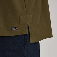 Smith's Workwear Men's Extended Tail Mini Thermal Knit Henley Pullover