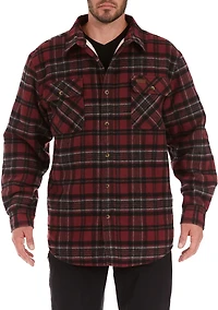 Smith's Workwear Men's Sherpa Lined Flannel Shirt Jacket