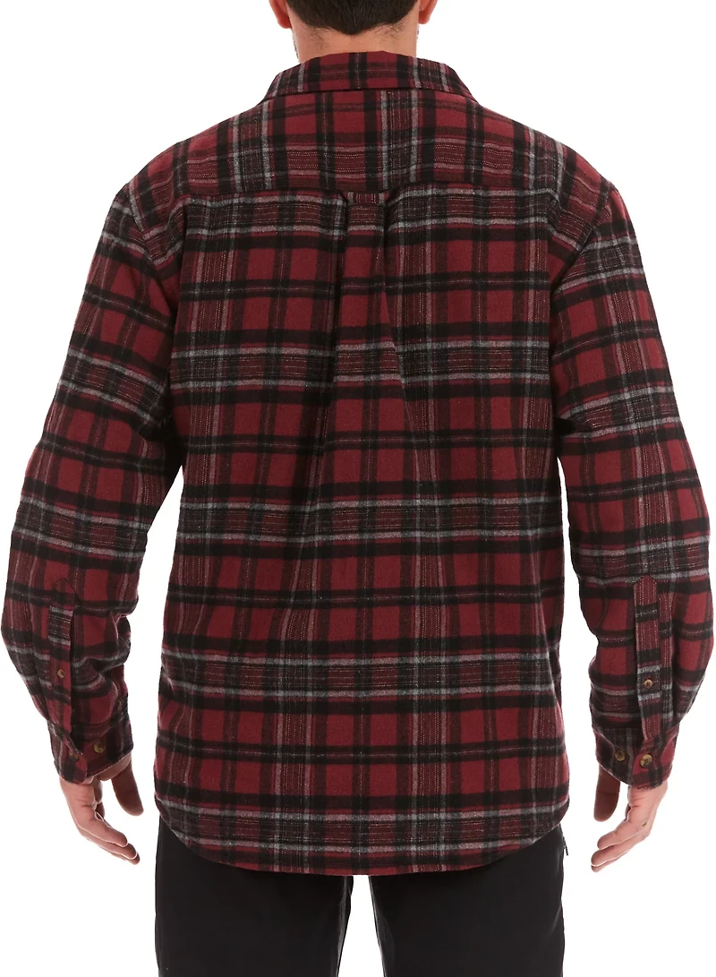Smith's Workwear Men's Sherpa Lined Flannel Shirt Jacket