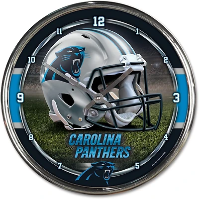 WinCraft Carolina Panthers 12 in Chrome Clock