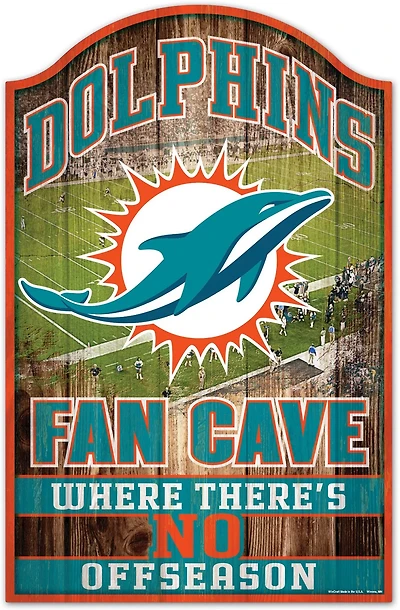 WinCraft Miami Dolphins Wood Sign