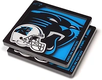 YouTheFan Carolina Panthers 3D Series Coasters 2-Pack