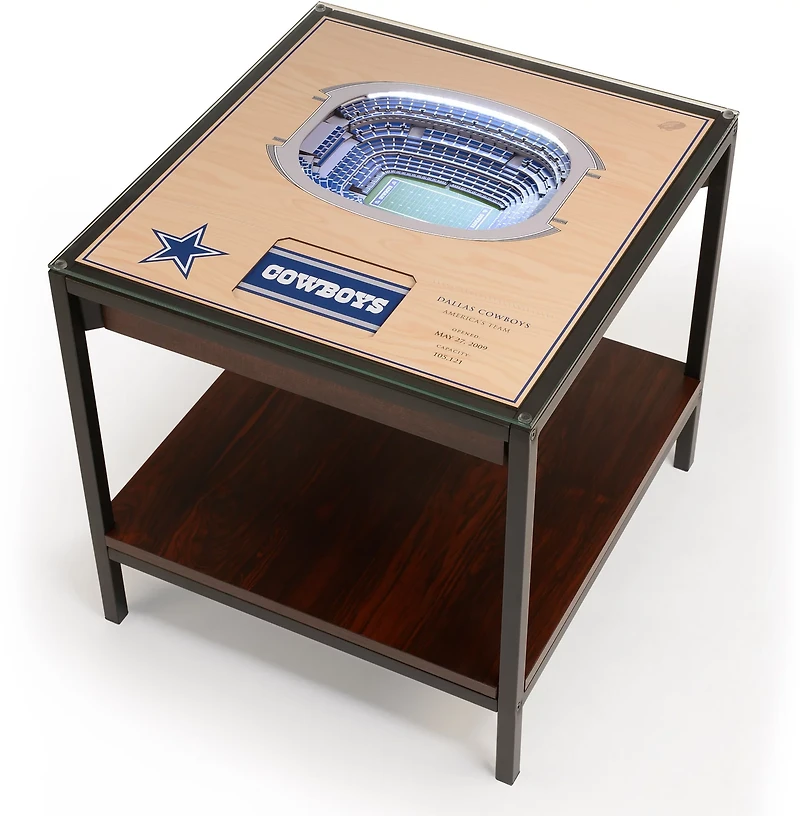 YouTheFan Dallas Cowboys 25-Layer StadiumViews Lighted End Table