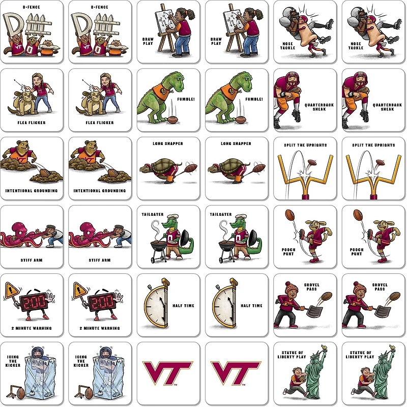 YouTheFan Virginia Tech University Memory Match Game