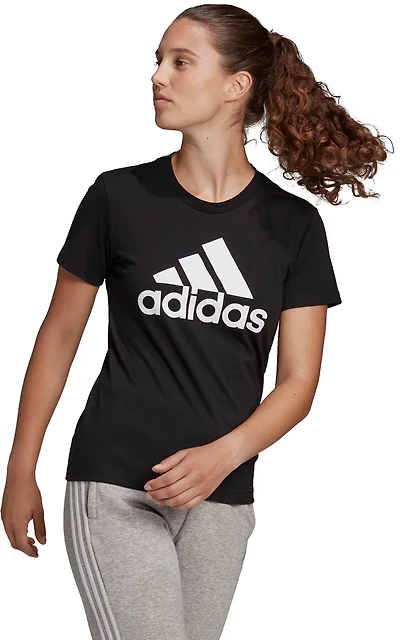 adidas Women's Loungewear Ess Logo Short Sleeve T-shirt