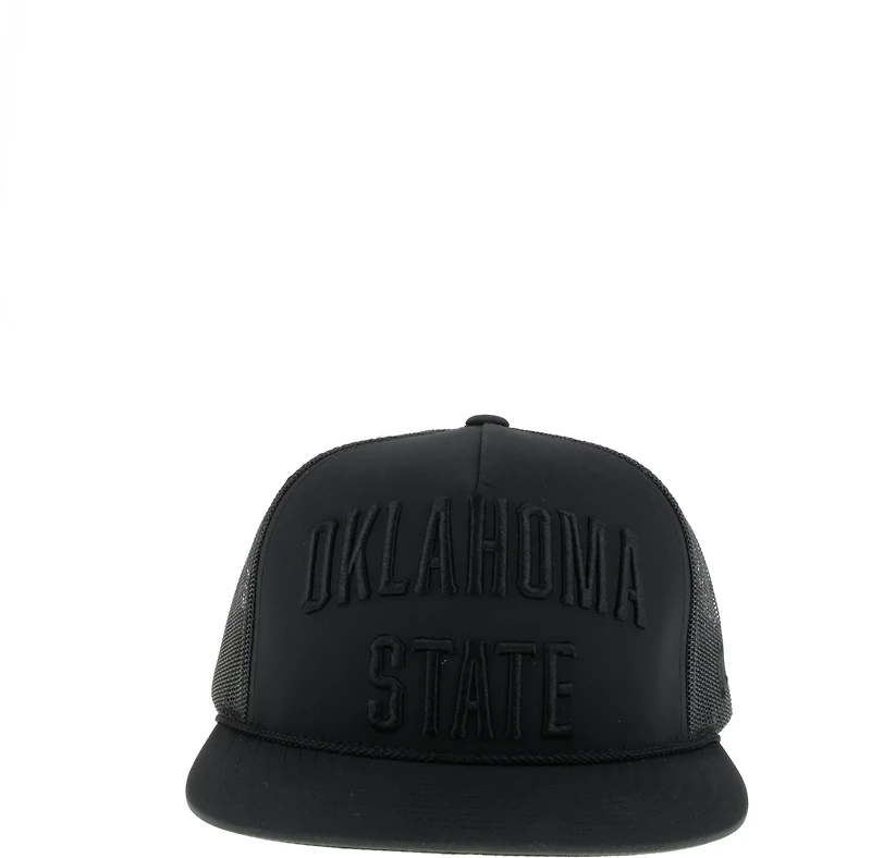 Hooey Oklahoma State University Blackout Trucker Hat