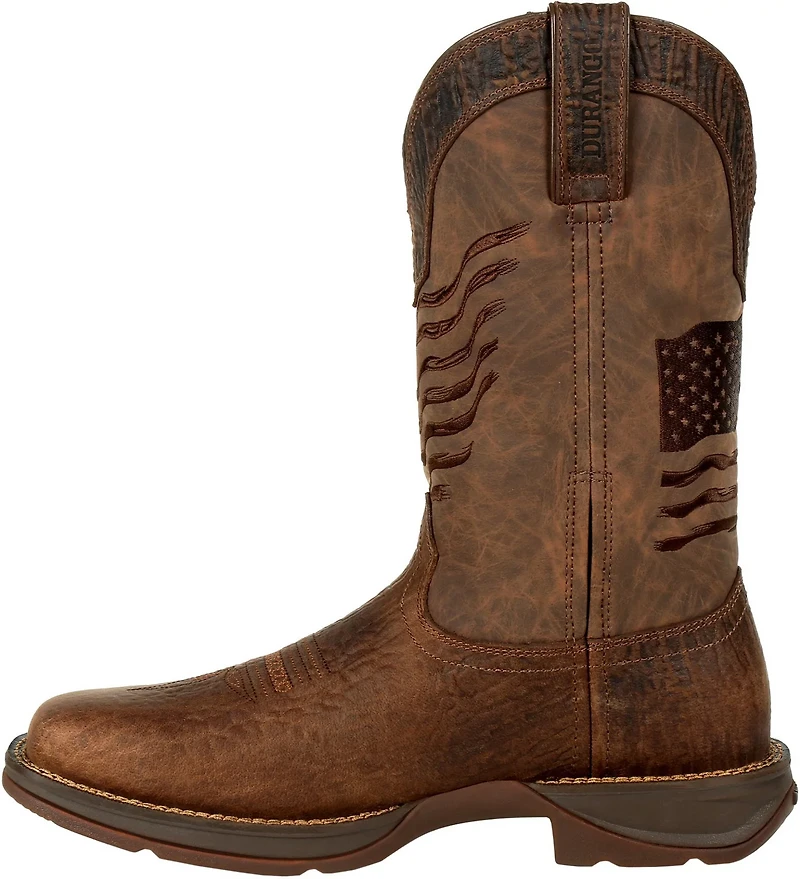 Durango Men's Rebel Distressed Embroidered Flag Western Boots