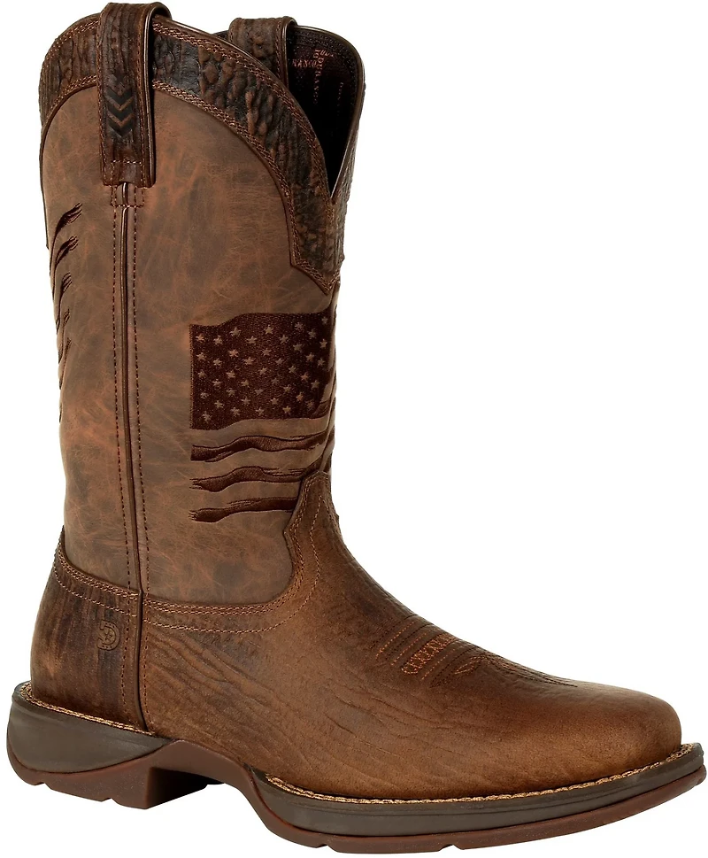 Durango Men's Rebel Distressed Embroidered Flag Western Boots