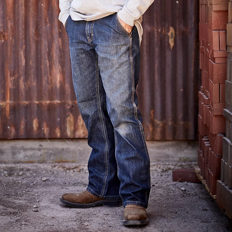 Ariat Men's Rebar M5 Slim DuraStretch Edge Stackable Straight Leg Jeans