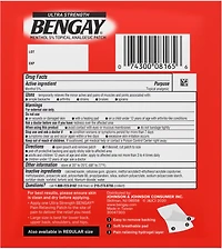 Johnson & Johnson Bengay Ultra Strength Large Pain Relief Patch
